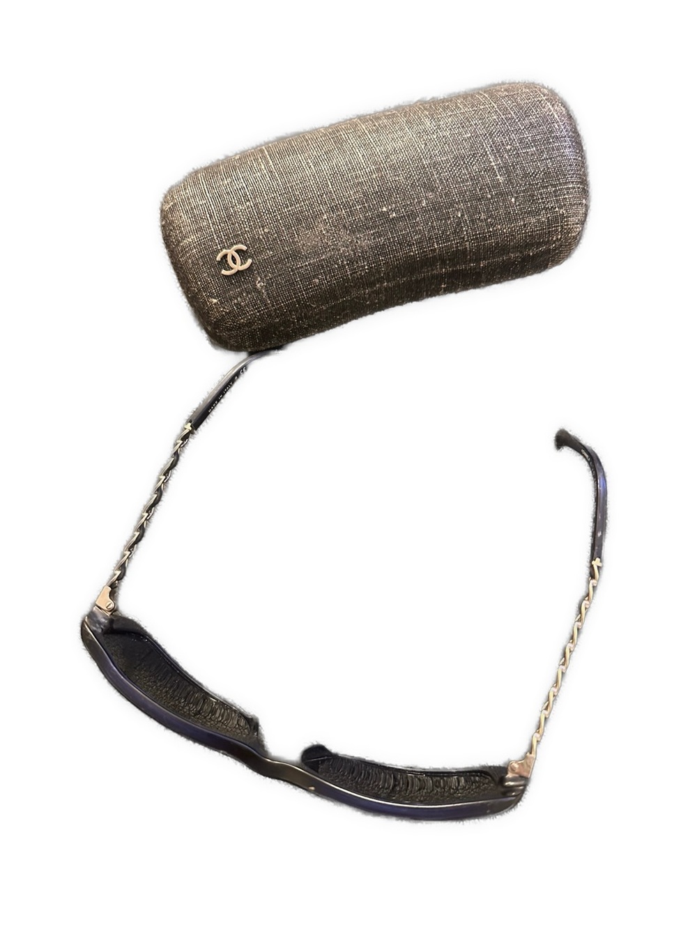 RARE! Vintage CHANEL 5170-Q Chain Temple Design Women's Sunglasses with Case - Picture 6 of 14